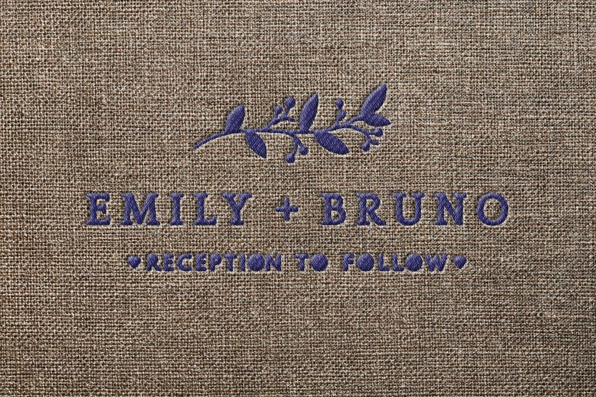Realistic Embroidery Logo Mockup