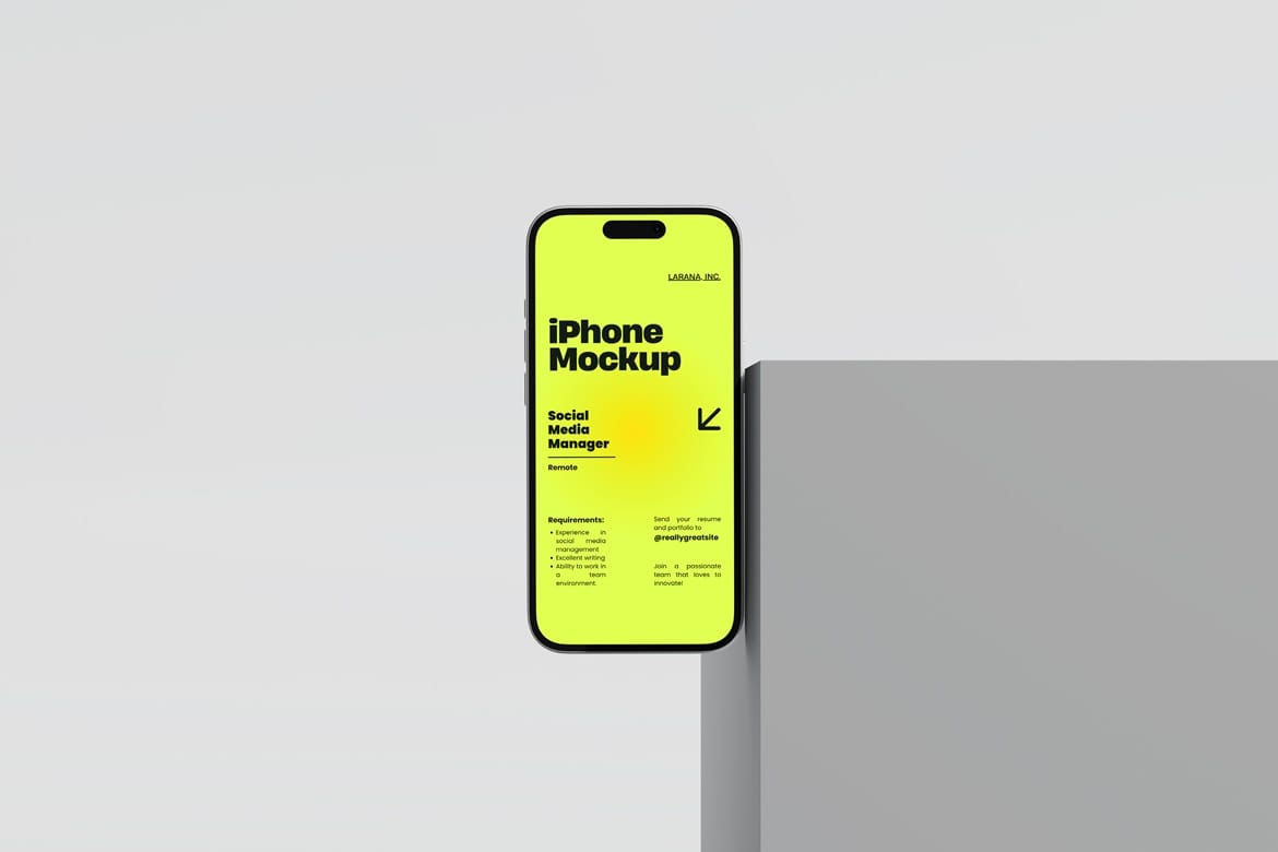 Stylish iPhone Mockup