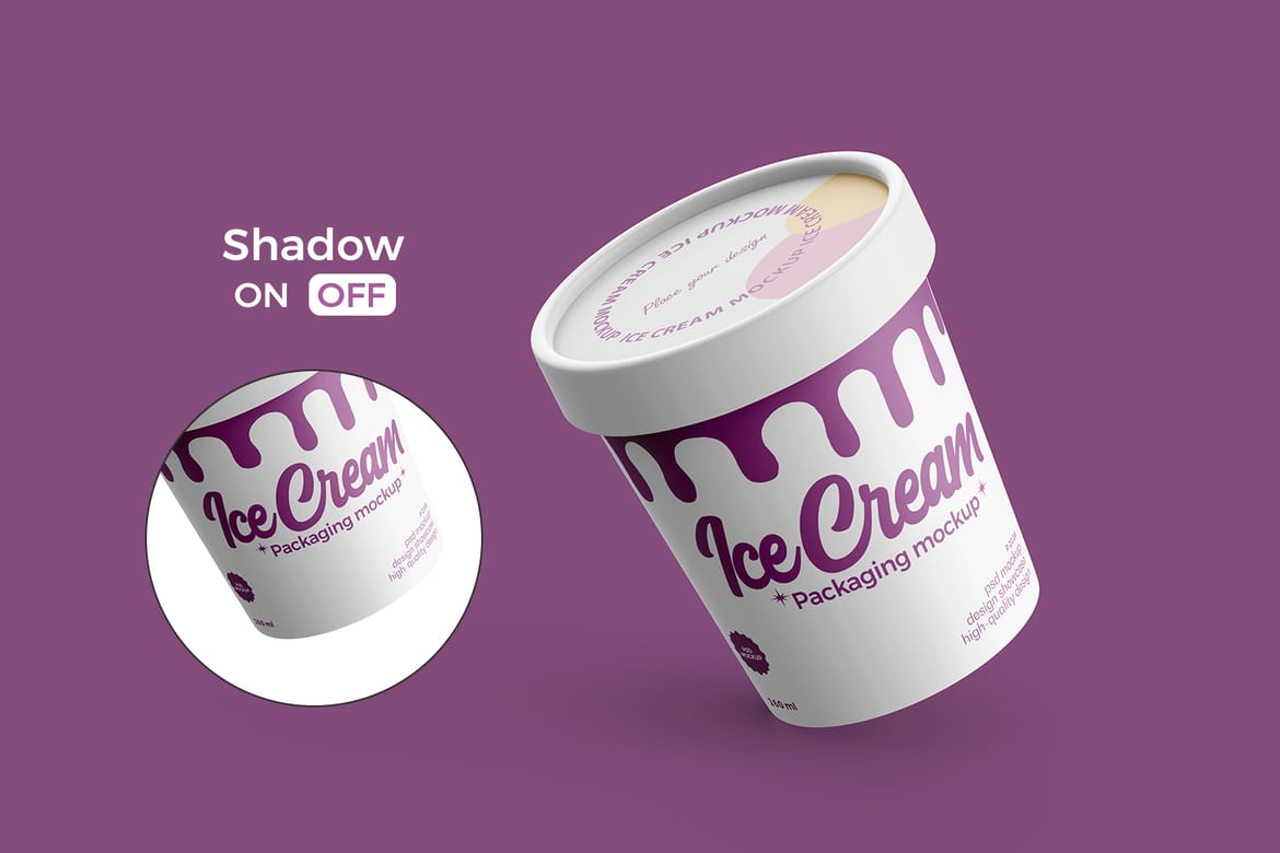 Ice Cream Tub Mockup