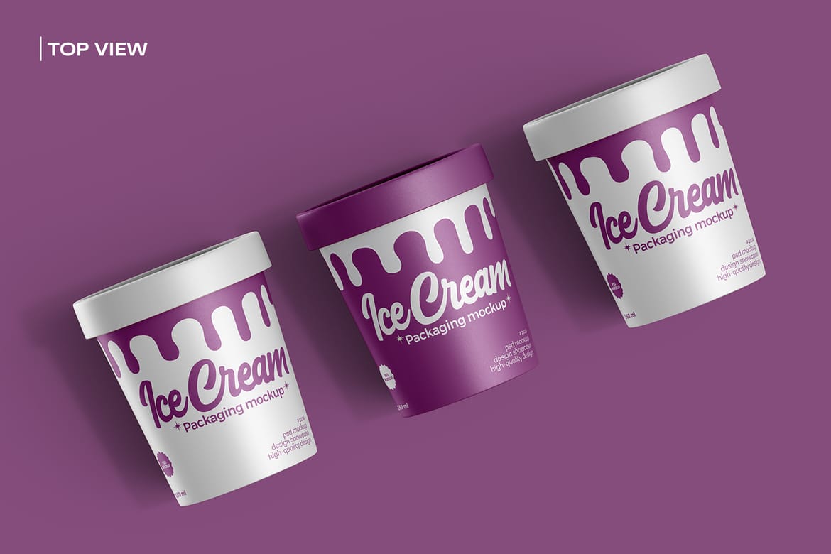 Ice Cream Tub Mockup