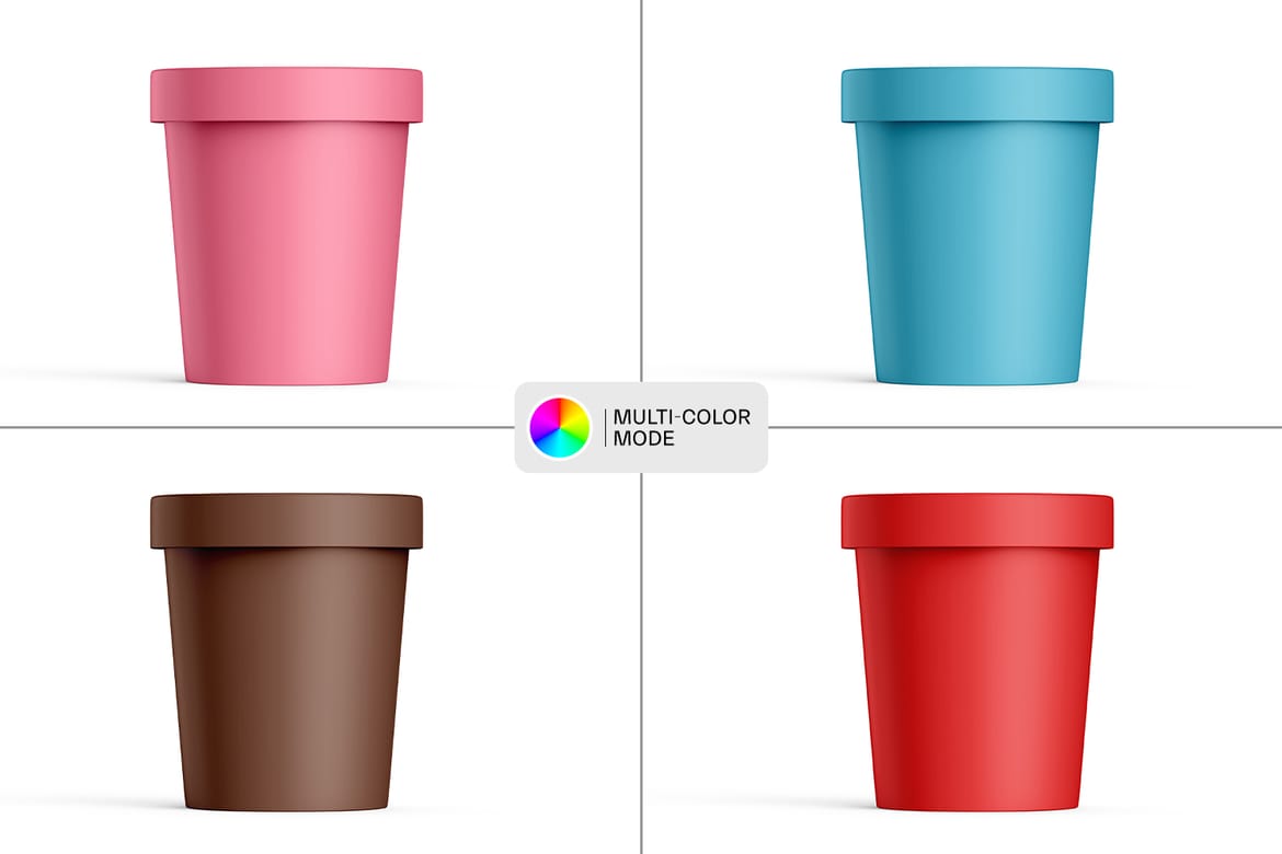 Ice Cream Tub Mockup