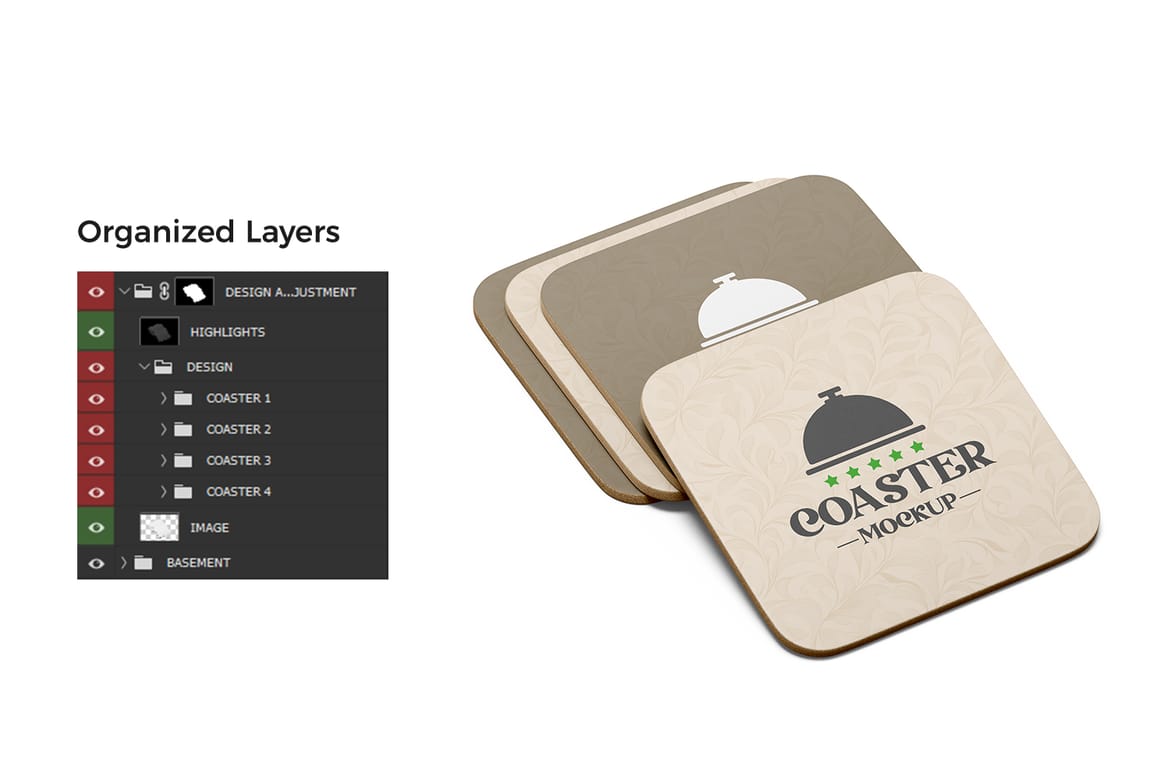 Drink Coaster Mockup