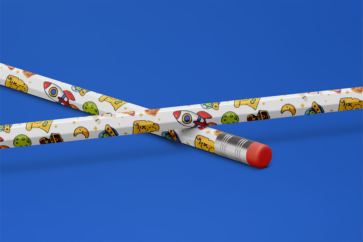 Hexagon Pencil Mockup Set
