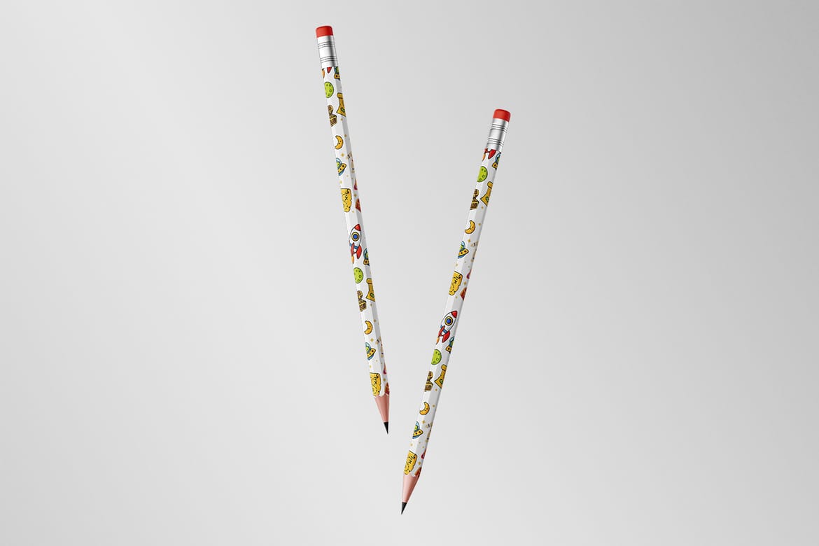 Hexagon Pencil Mockup Set