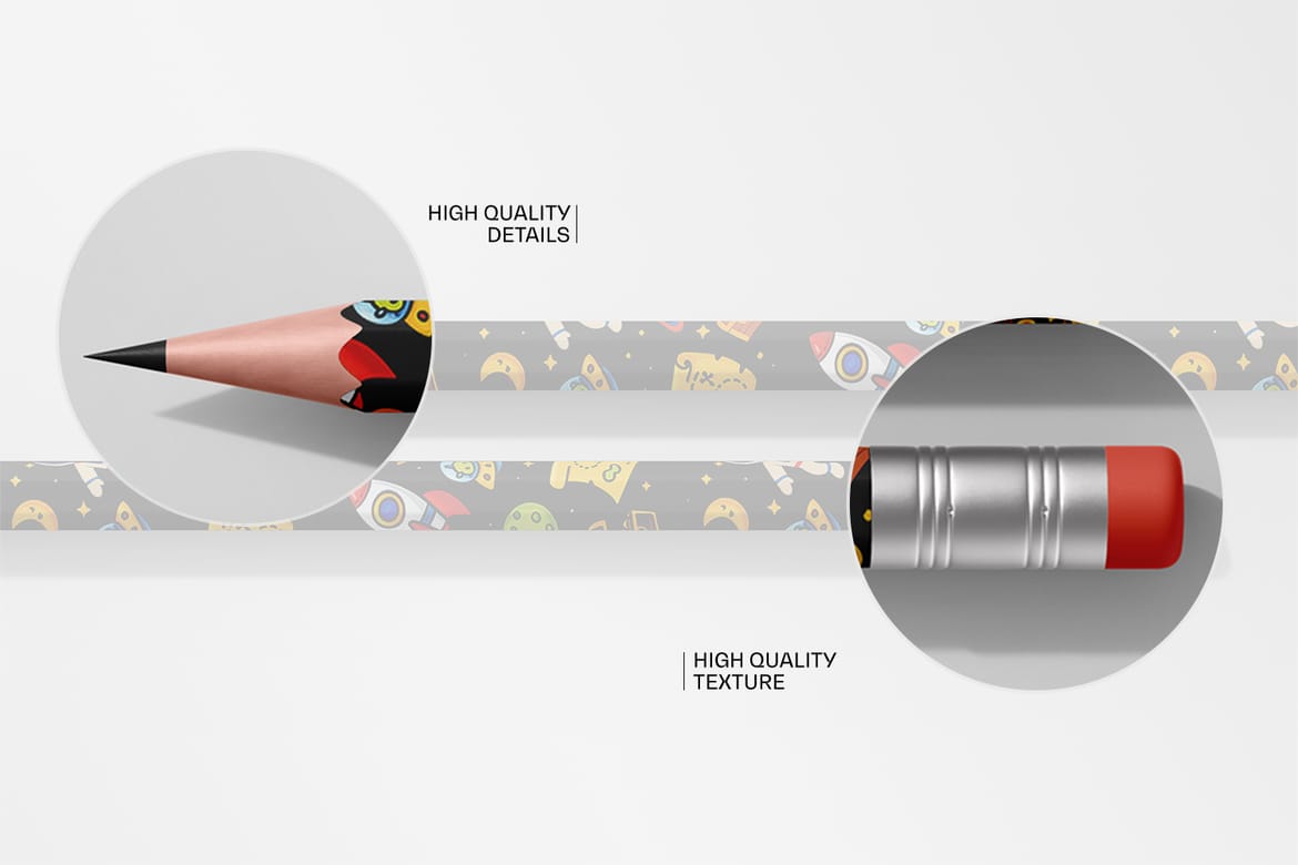 Hexagon Pencil Mockup Set