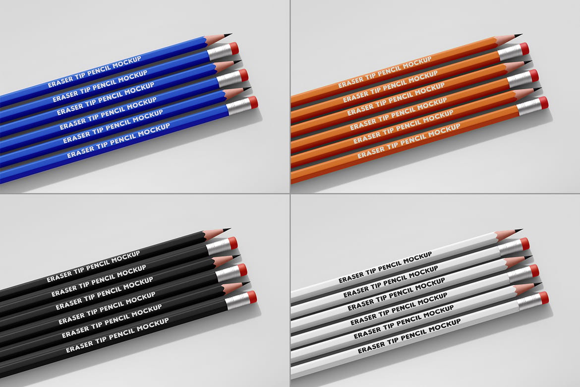 Hexagon Pencil Mockup Set