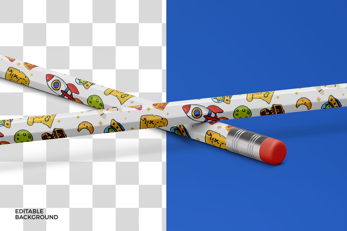 Hexagon Pencil Mockup Set