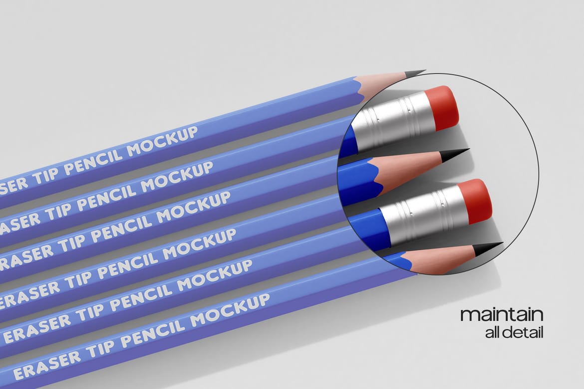 Hexagon Pencil Mockup Set