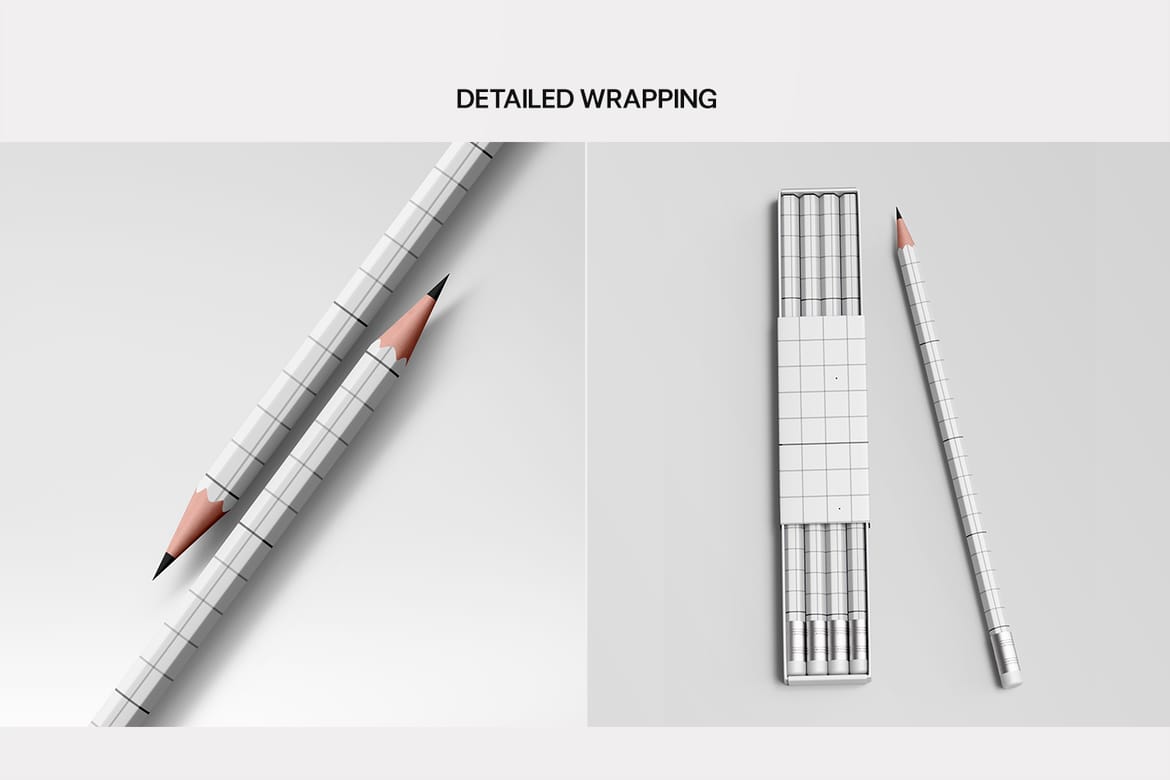 Hexagon Pencil Mockup Set