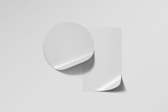 Different Shapes Stickers Mockup