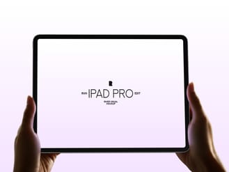 Holding iPad Pro Mockup