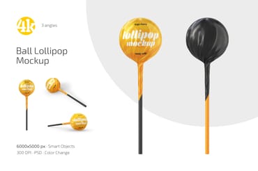 Ball Lollipop Mockup Set