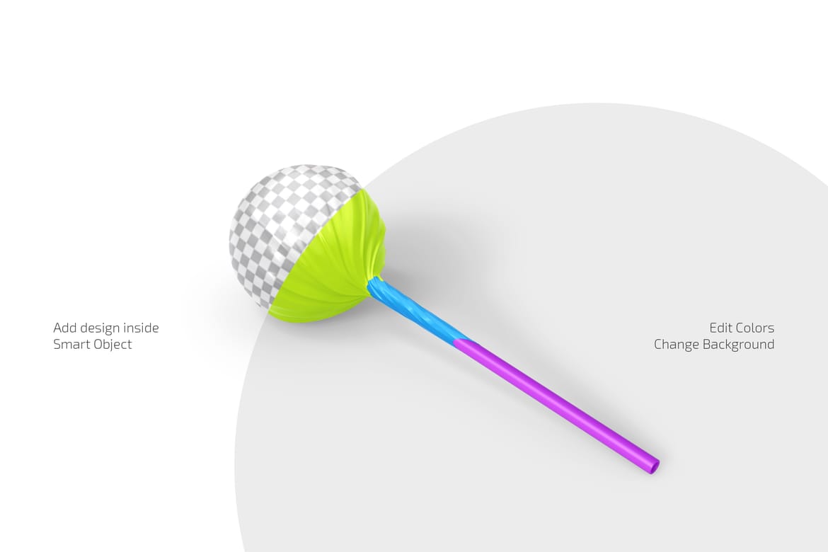 Ball Lollipop Mockup Set