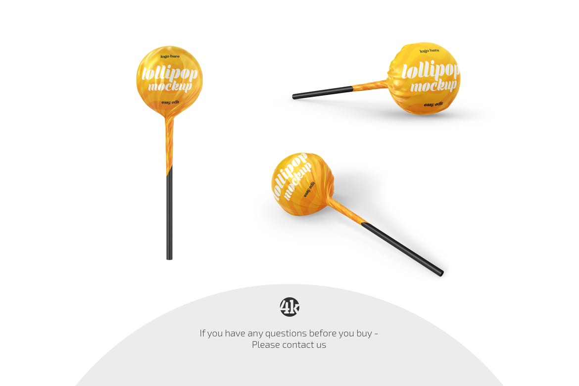 Ball Lollipop Mockup Set