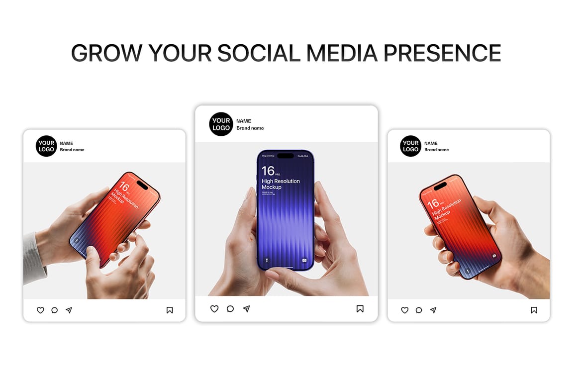 Holding iPhone 16 Pro Max Mockup