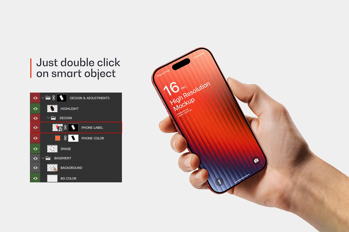 Holding iPhone 16 Pro Max Mockup