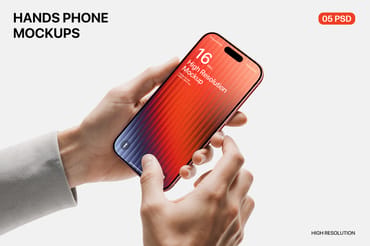 Holding iPhone 16 Pro Max Mockup