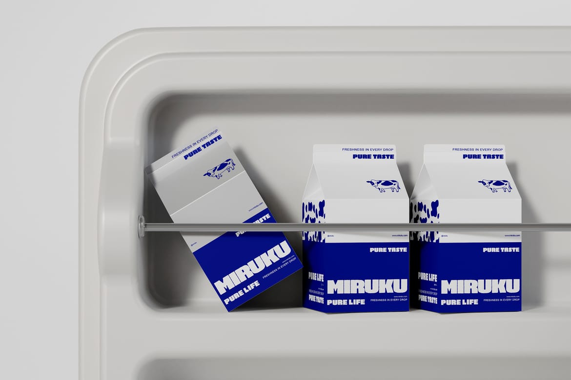 Milk Company & Store Branding Mockup