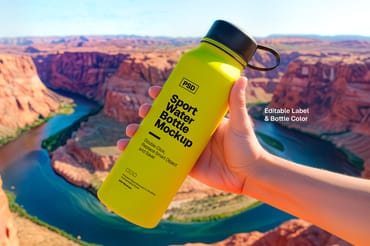 Sport Water Bottle Mockup