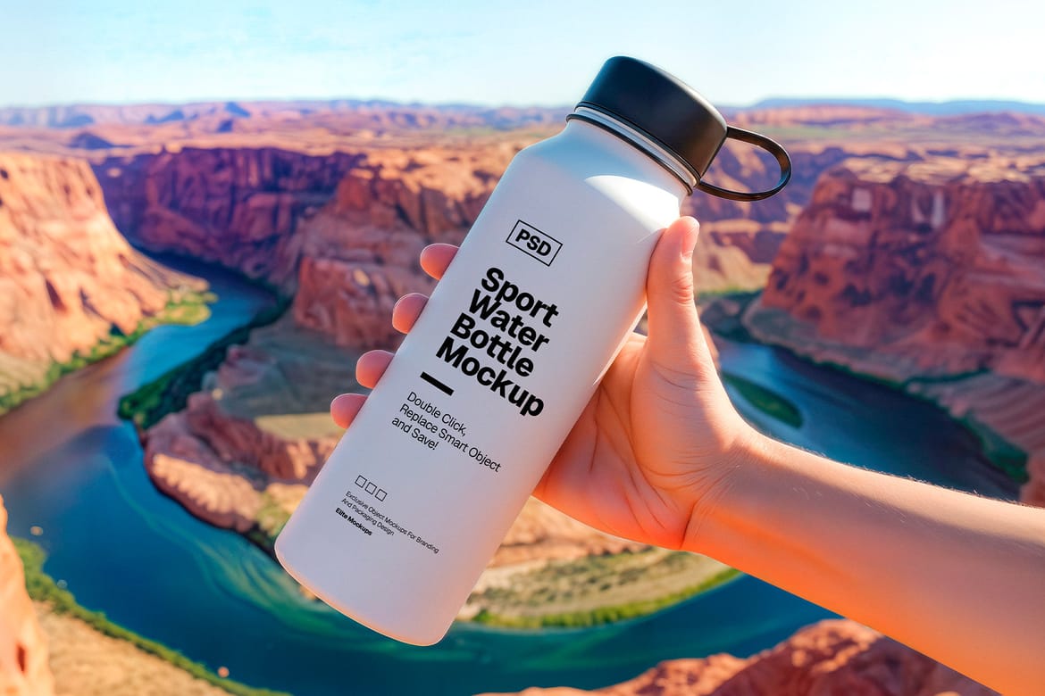 Sport Water Bottle Mockup