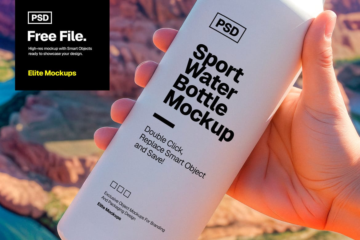 Sport Water Bottle Mockup