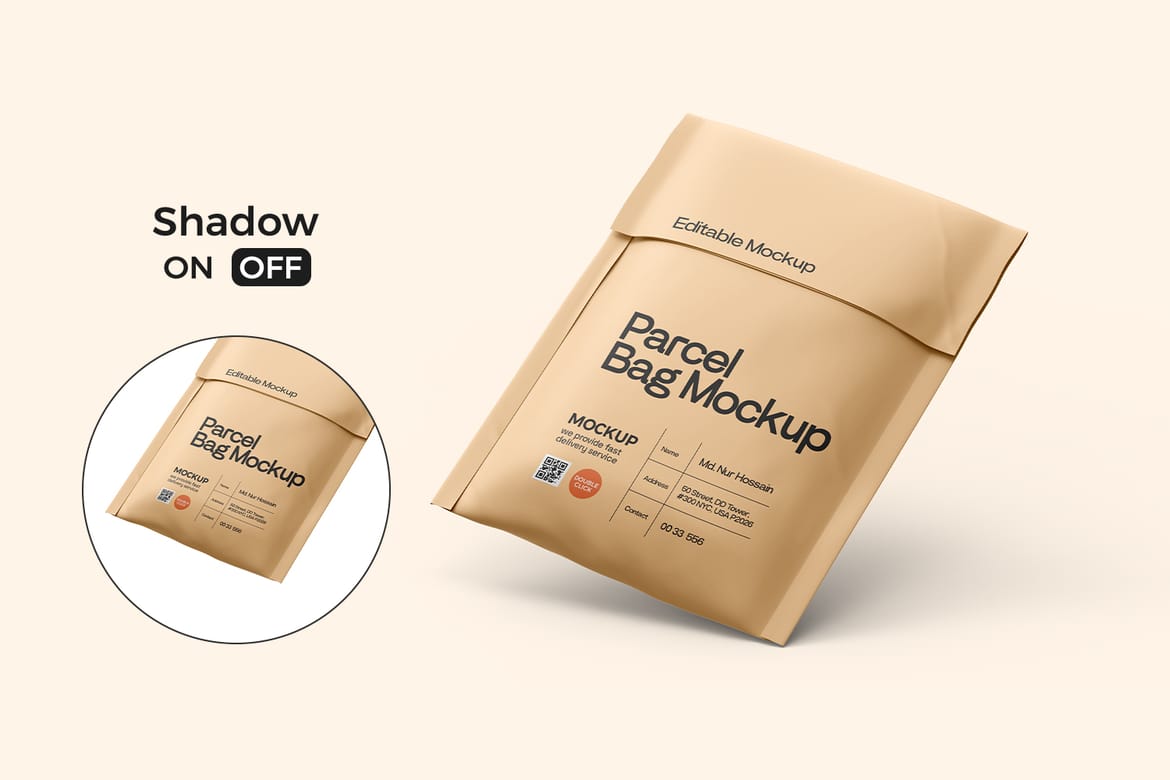 Paper Mailing Bag Mockup