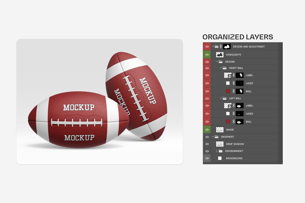 Rugby Ball Mockup