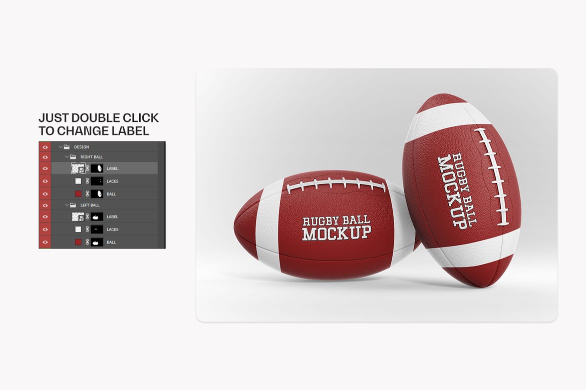 Rugby Ball Mockup