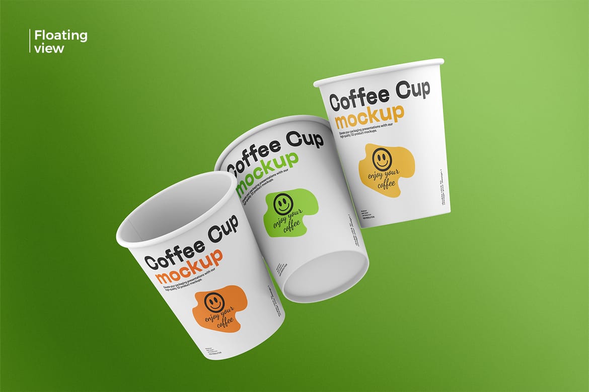 Disposable Paper Coffee Cup Mockup