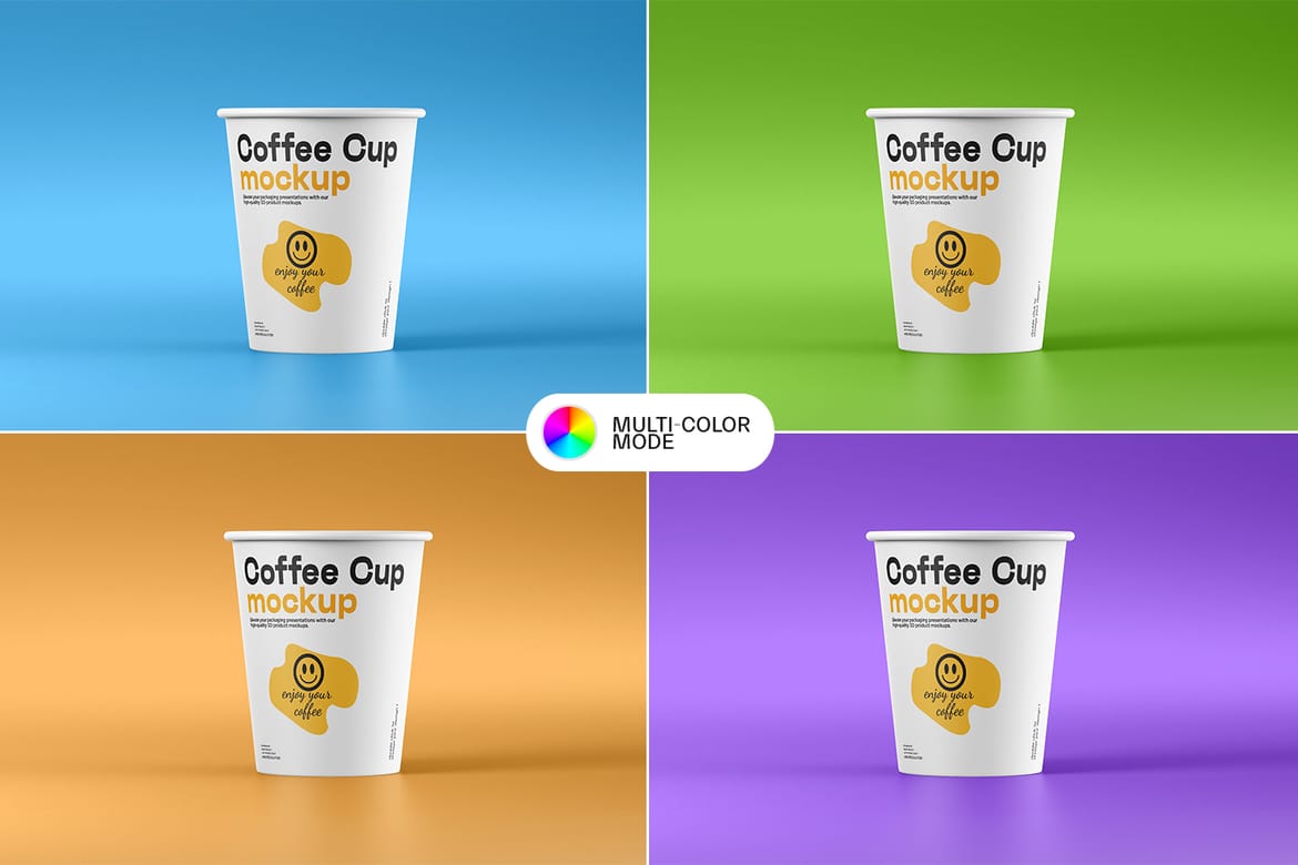 Disposable Paper Coffee Cup Mockup