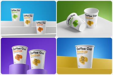Disposable Paper Coffee Cup Mockup