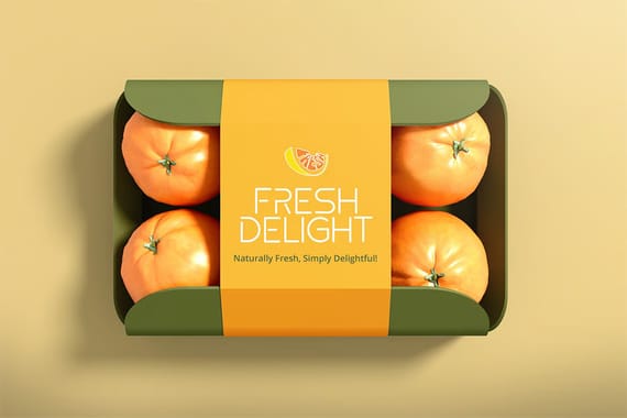 Fruit Box Package Mockup