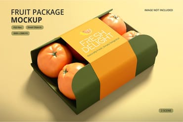 Fruit Box Package Mockup