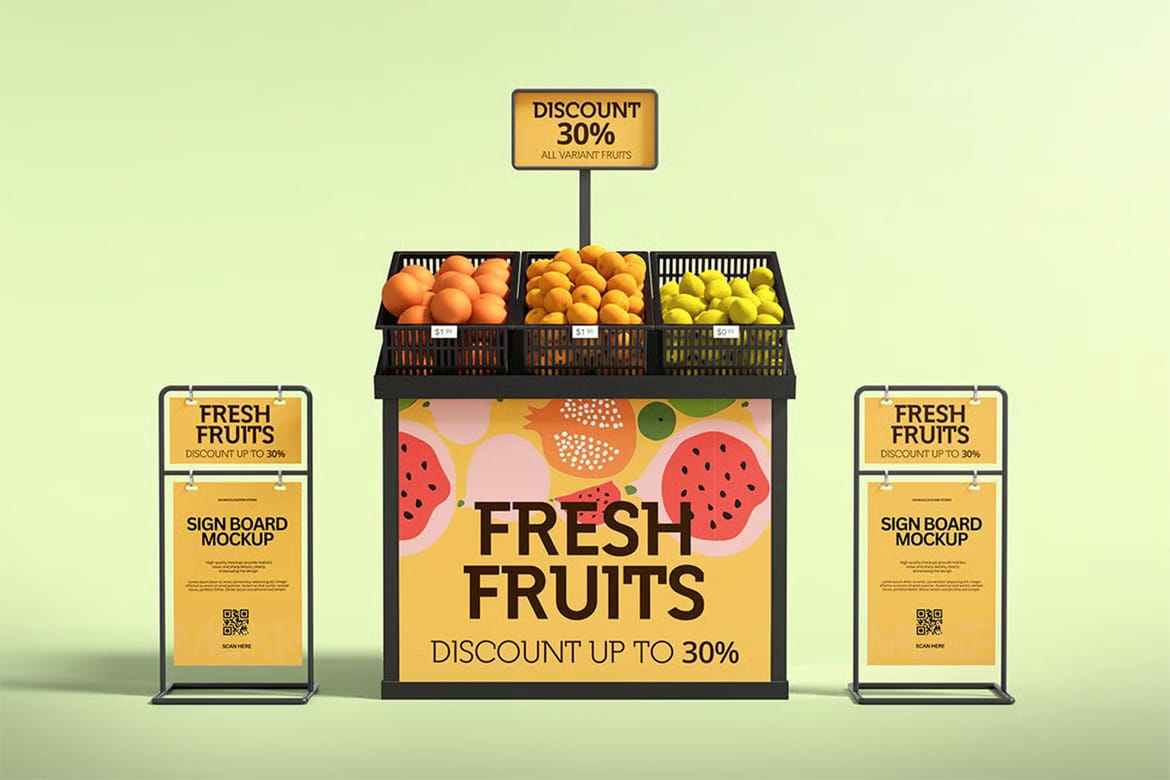 Fruit Stand Mockup