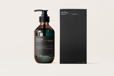 Amber – Glass Soap Bottle Mockup Set