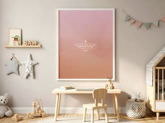 Kids Room Frame Poster Mockup