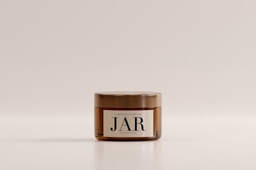 Amber Cosmetic Jar Mockup