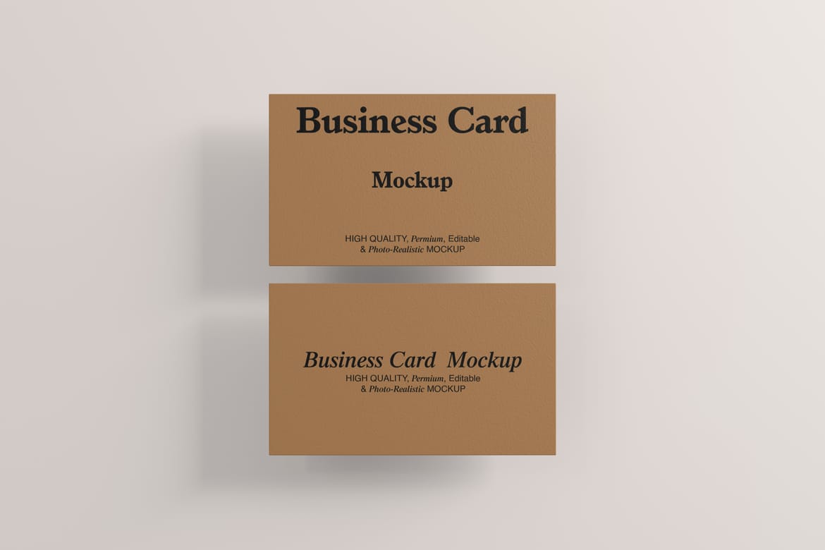 Embossed Business Card Mockup Set