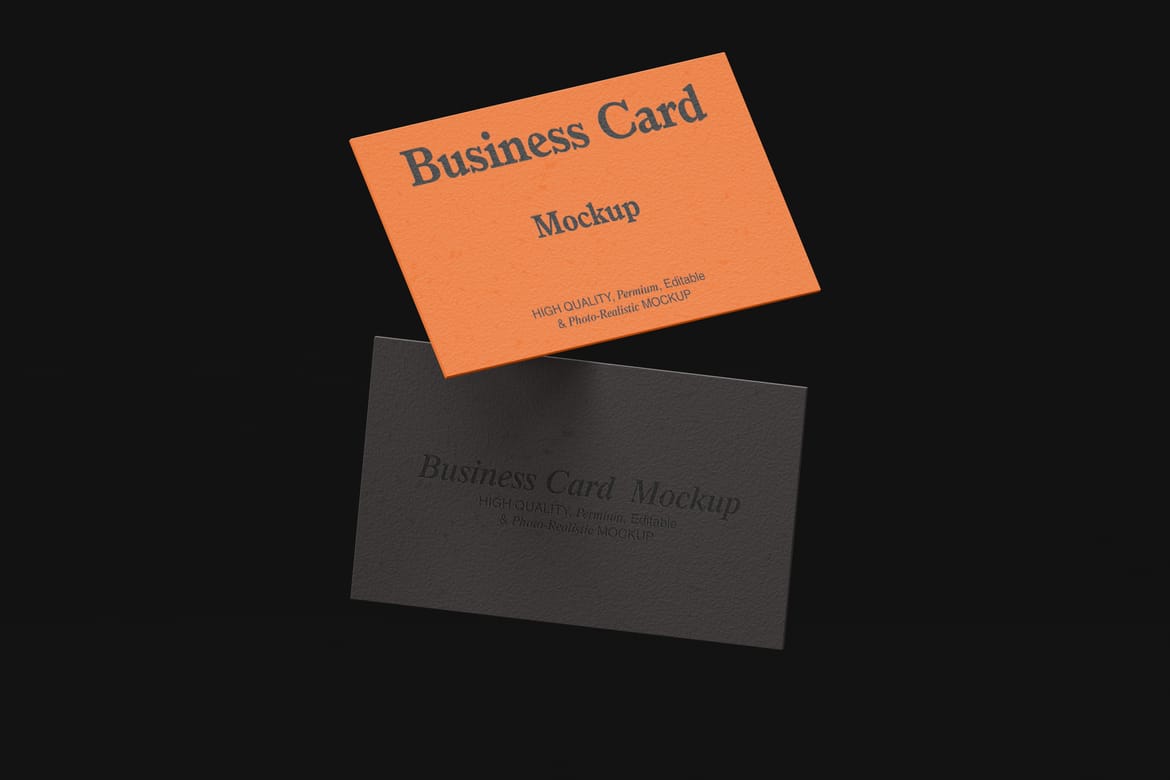 Embossed Business Card Mockup Set