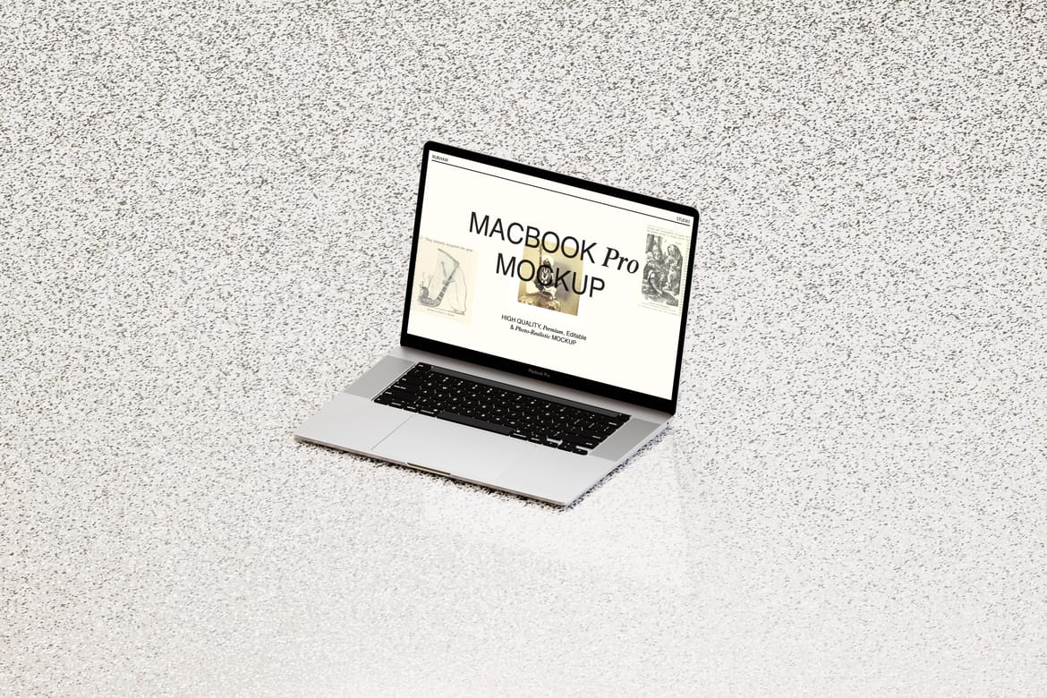 MacBook Pro Desktop Scene Mockup Set