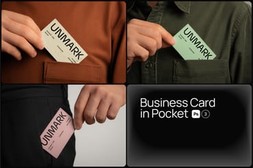 Business Card in Pocket PSD Mockups
