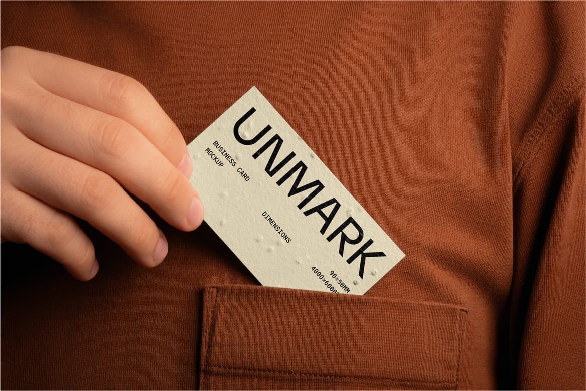 Business Card in Pocket PSD Mockups
