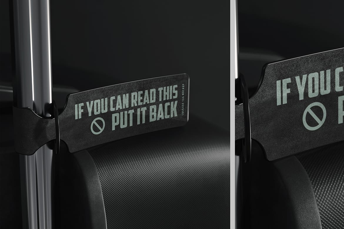 Leather Luggage Tag Mockup