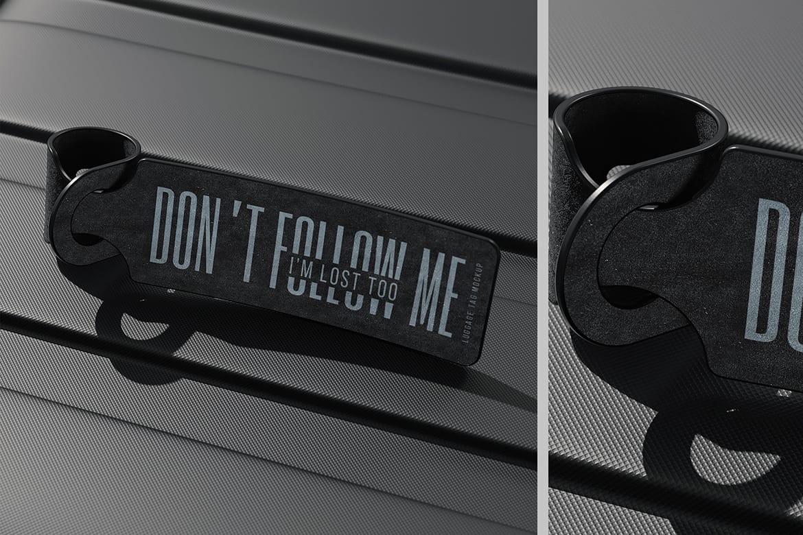Leather Luggage Tag Mockup