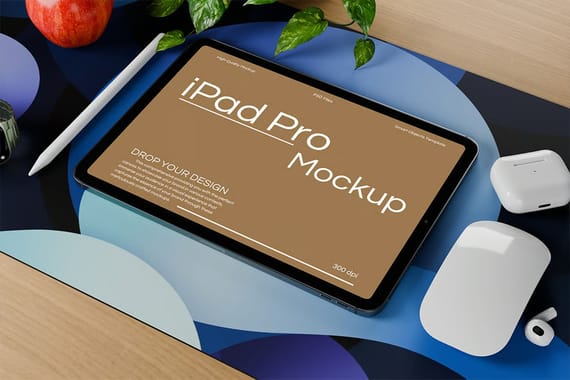 Ipad with Pen Mockup