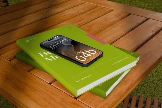 iPhone & Book Mockup