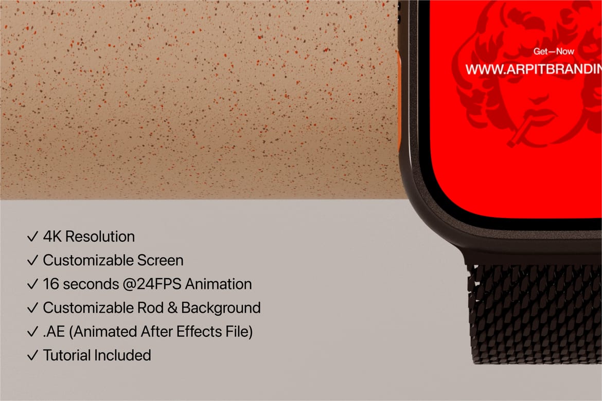 Apple Watch Ultra 2 Animated Mockup
