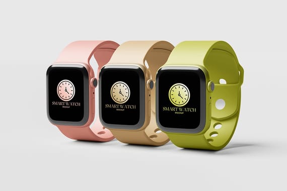 Digital Smartwatch Screen Mockup