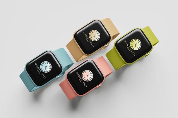 Digital Smartwatch Screen Mockup
