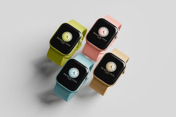Digital Smartwatch Screen Mockup